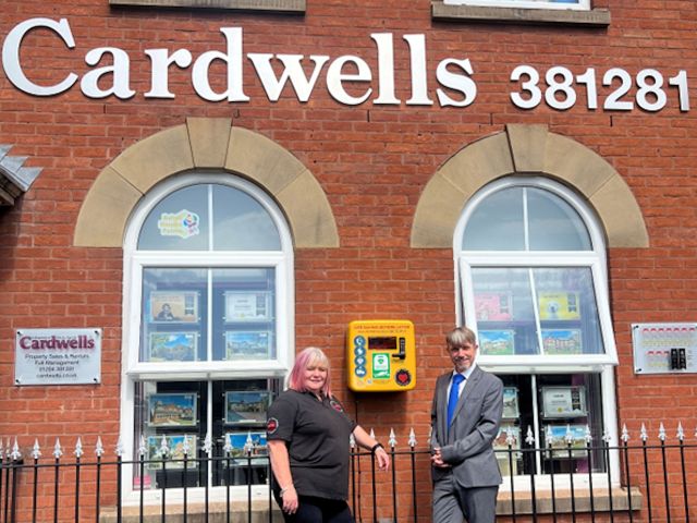 Cardwells Installs Public Access Defibrillator in Bolton Town Centre new