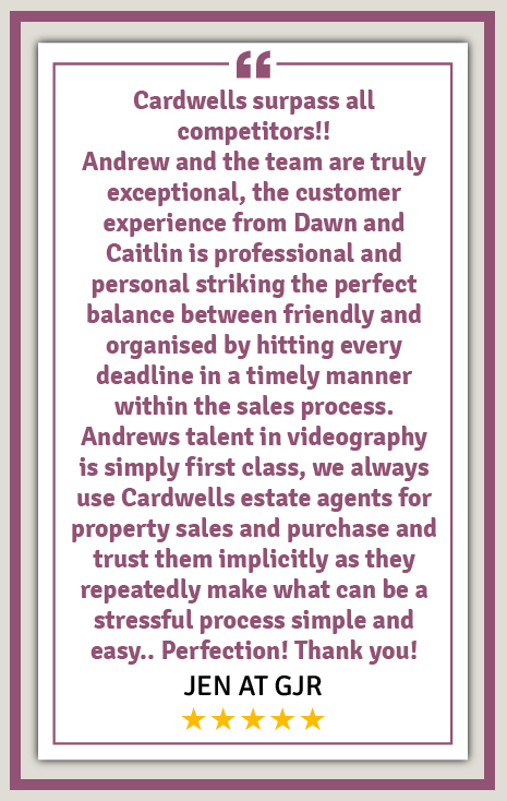 Jen at GJR Cardwells 5 Star Review