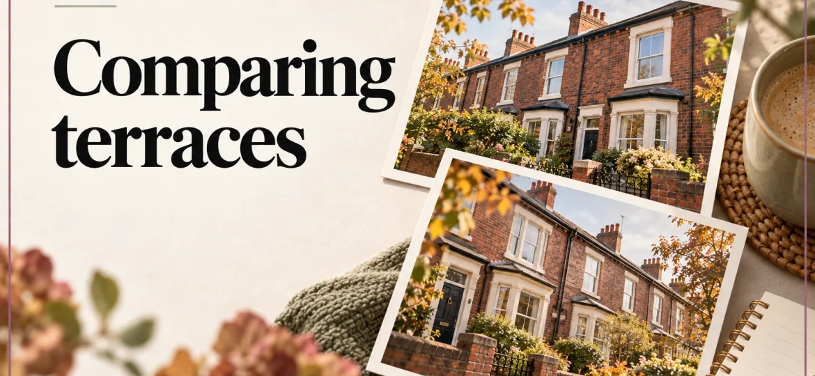 Illustrative cover showing two terraced houses for a Bolton home comparison.